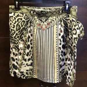 Camilla Animal Instinct wrap skirt. 100% silk.